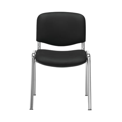Jemini Ultra Multipurpose Stacking Chair Polyurethane Black/Chrome KF72907