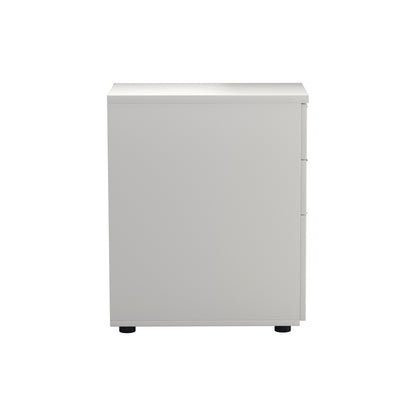 Jemini 3 Drawer Desk High Pedestal 404x600x730mm White KF74149
