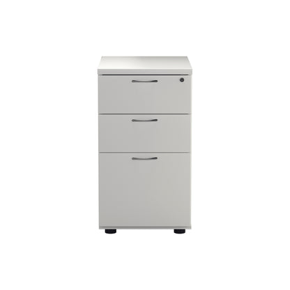 Jemini 3 Drawer Desk High Pedestal 404x600x730mm White KF74149