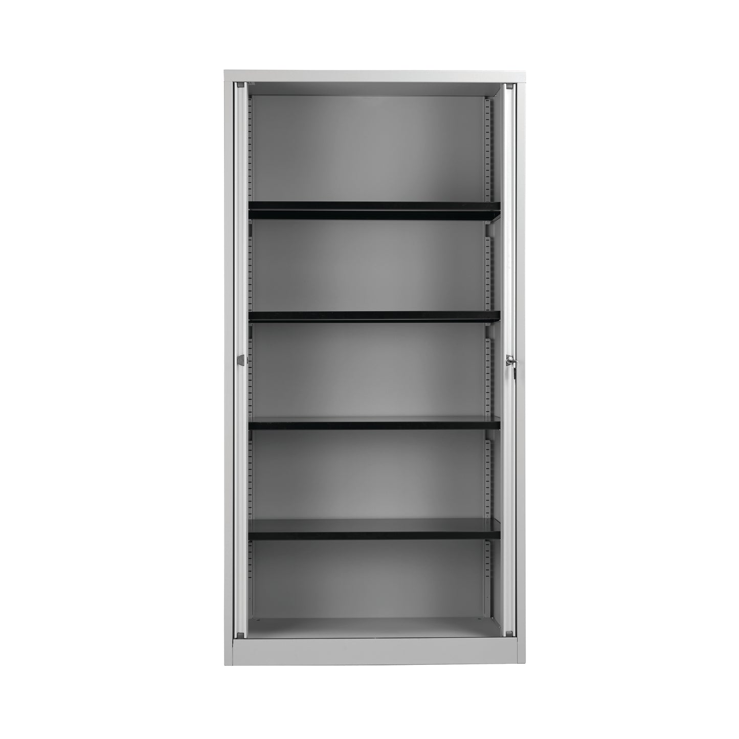Jemini Tambour Unit 1000x475x1970mm Grey Shelves Not Included KF74774