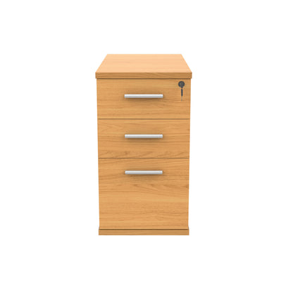 Astin 3 Drawer Desk High Pedestal Lockable 480x880x745mm Norwegian Beech KF77718