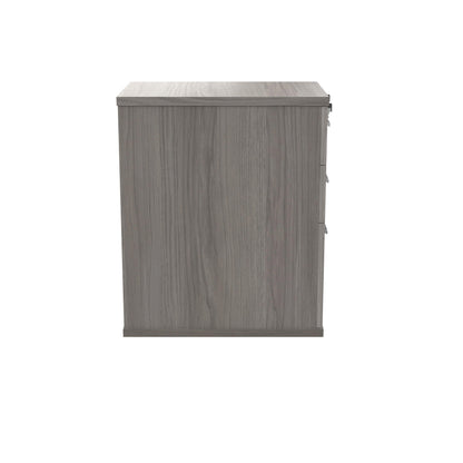 Astin 3 Drawer Desk High Pedestal Lockable 400x500x592mm Alaskan Grey Oak KF77721