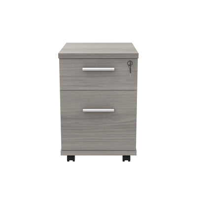 Astin 2 Drawer Mobile Under Desk Pedestal 400x500x590mm Alaskan Grey Oak KF77728