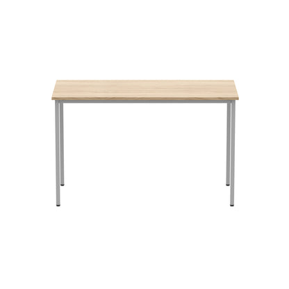 Astin Rectangular Multipurpose Table 1200x600x730mm Canadian Oak/Silver KF77736