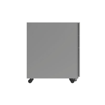 Astin 3 Drawer Mobile Under Desk Steel Pedestal 480x580x610mm Silver KF77748