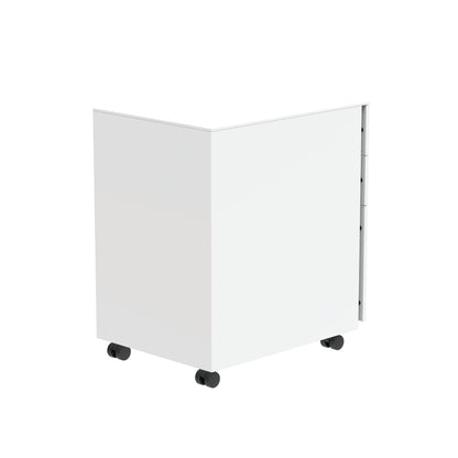 Astin 3 Drawer Mobile Under Desk Pedestal 480x580x610mm Arctic White KF77749