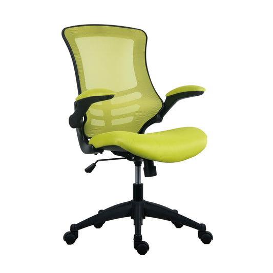 Jemini Jaya Mesh Back Chair with Folding Arms 680x670x1070mm Green KF77786