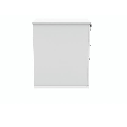 Polaris 3 Drawer Desk High Pedestal 404x600x730mm Arctic White KF77876