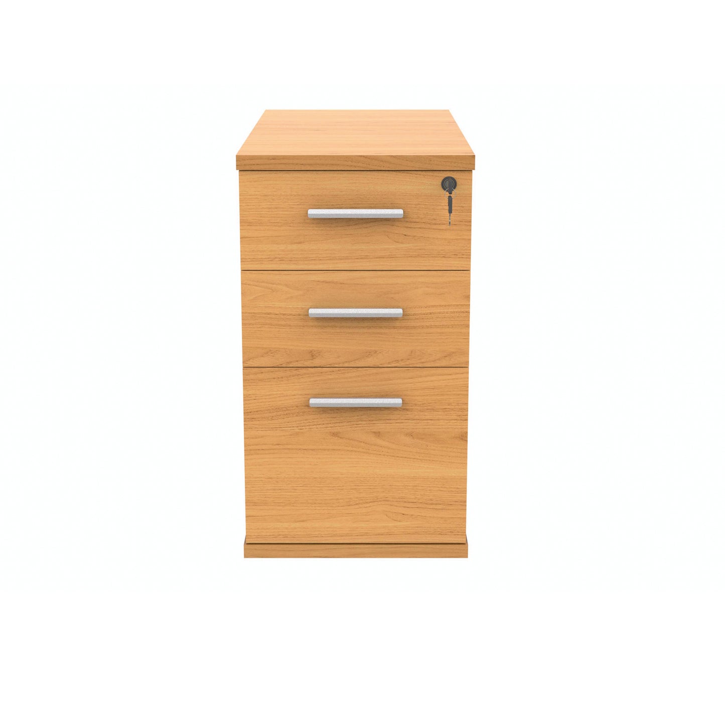 Polaris 3 Drawer Desk High Pedestal 404x800x730mm Norwegian Beech KF77878