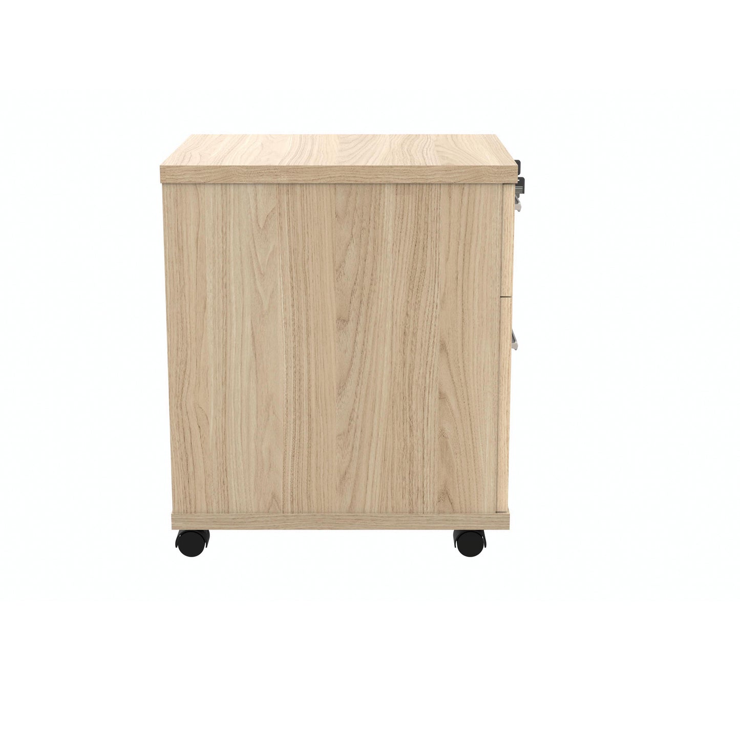 Polaris 2 Drawer Mobile Under Desk Pedestal 404x500x595mm Canadian Oak KF77884