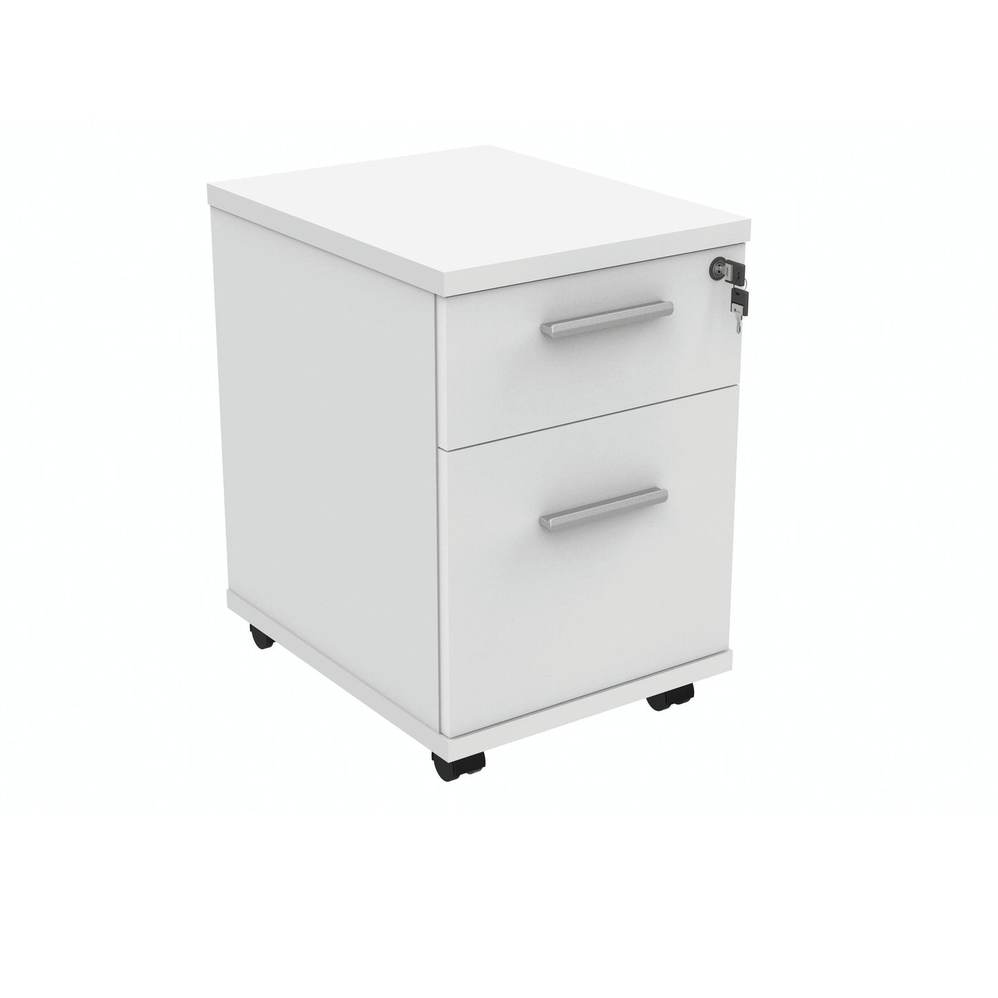 Polaris 2 Drawer Mobile Under Desk Pedestal 404x500x595mm Arctic White KF77886