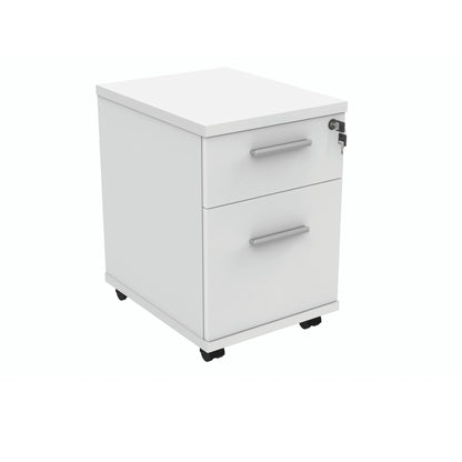 Polaris 2 Drawer Mobile Under Desk Pedestal 404x500x595mm Arctic White KF77886