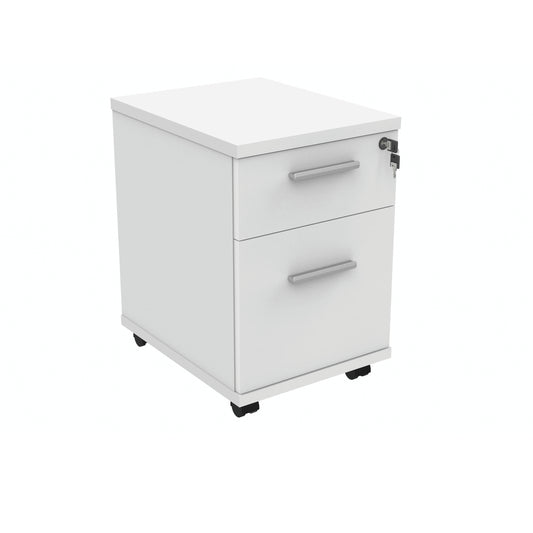 Polaris 2 Drawer Mobile Under Desk Pedestal 404x500x595mm Arctic White KF77886