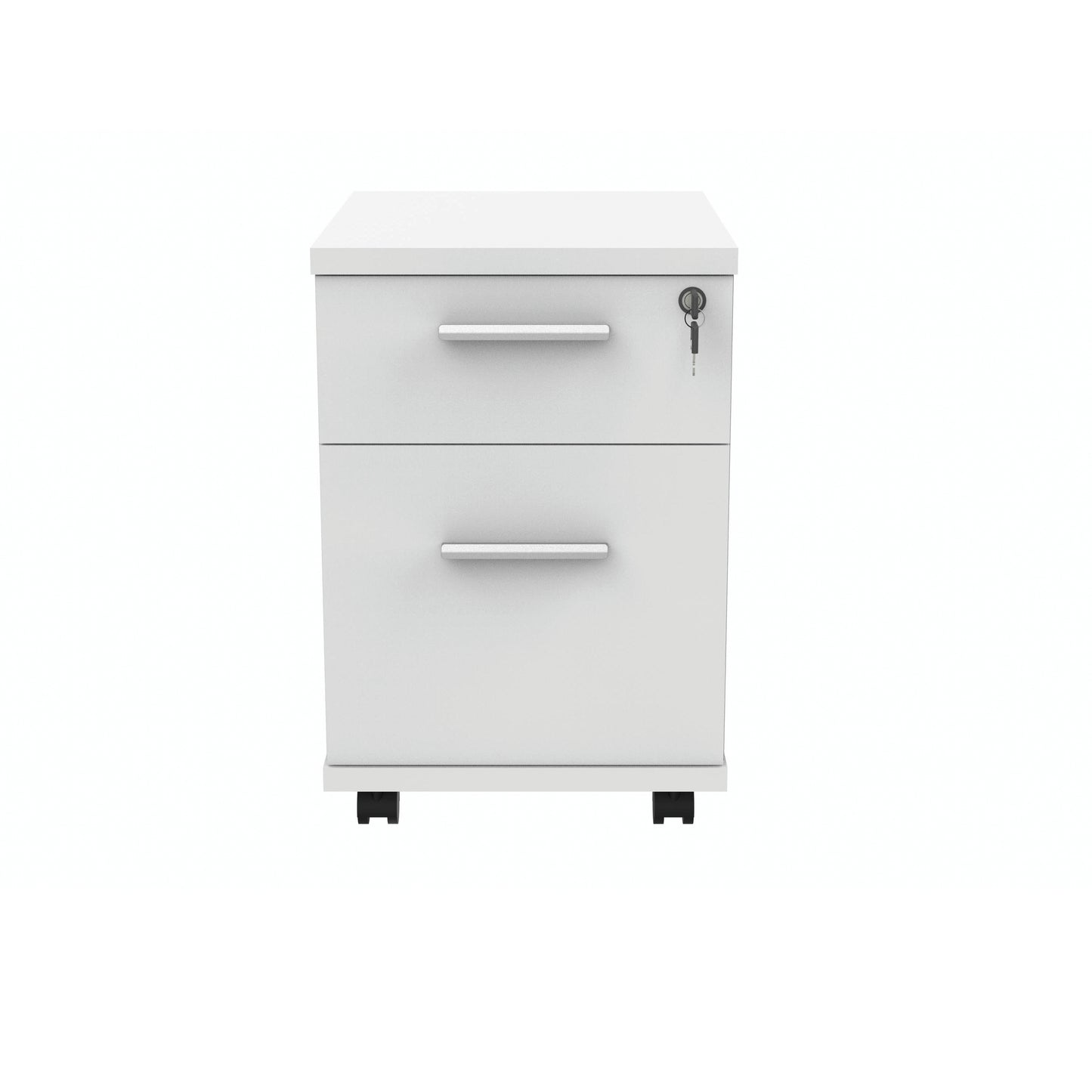 Polaris 2 Drawer Mobile Under Desk Pedestal 404x500x595mm Arctic White KF77886