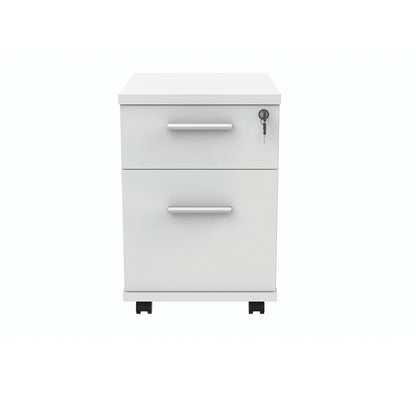 Polaris 2 Drawer Mobile Under Desk Pedestal 404x500x595mm Arctic White KF77886