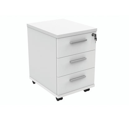 Polaris 3 Drawer Mobile Under Desk Pedestal 404x500x595mm Arctic White KF77887