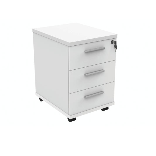 Polaris 3 Drawer Mobile Under Desk Pedestal 404x500x595mm Arctic White KF77887