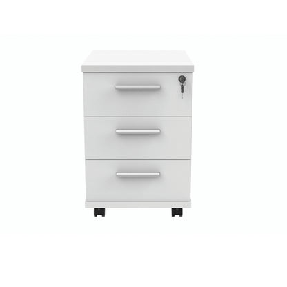 Polaris 3 Drawer Mobile Under Desk Pedestal 404x500x595mm Arctic White KF77887