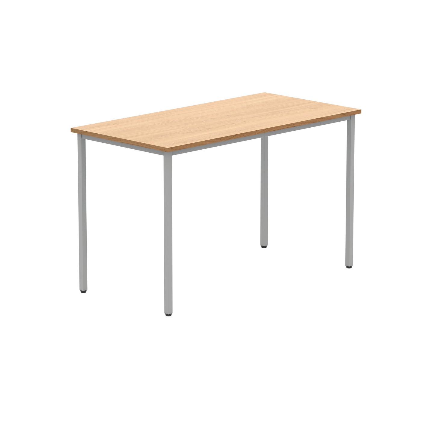 Polaris Rectangular Multipurpose Table 1200x600x730mm Norwegian Beech/Silver KF77890