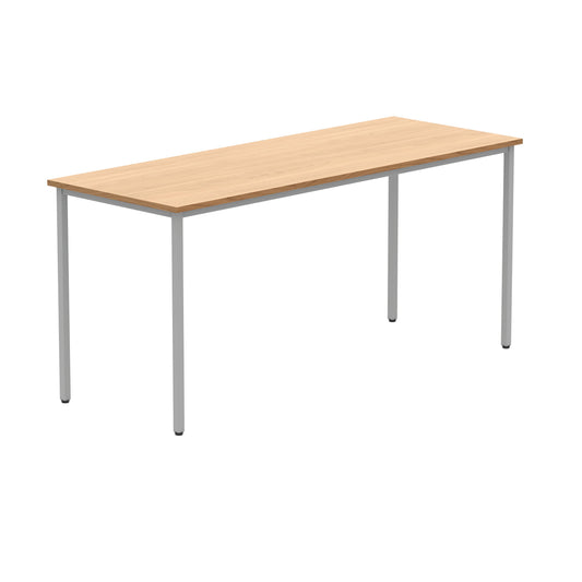 Polaris Rectangular Multipurpose Table 1600x600x730mm Norwegian Beech/Silver KF77891