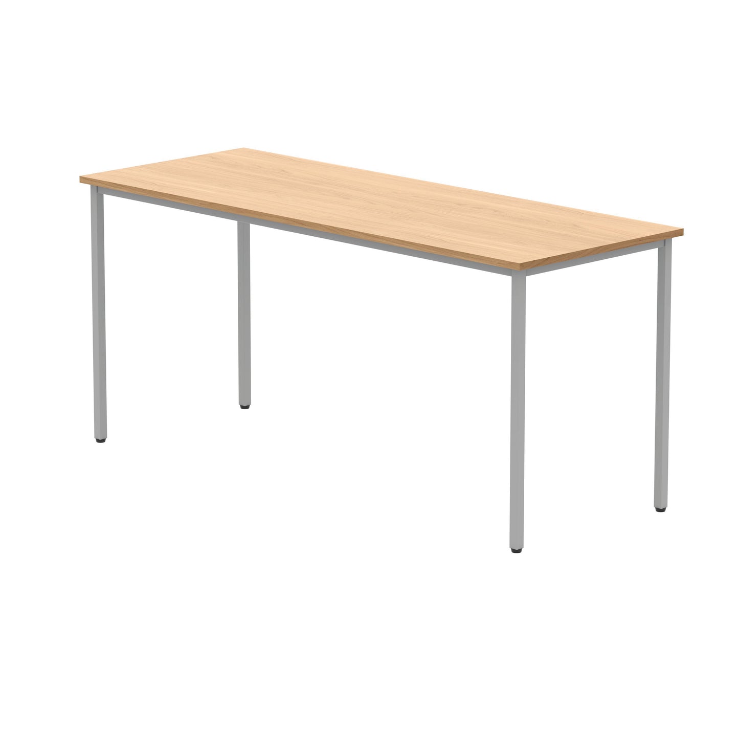 Polaris Rectangular Multipurpose Table 1600x600x730mm Norwegian Beech/Silver KF77891