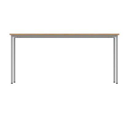 Polaris Rectangular Multipurpose Table 1600x600x730mm Norwegian Beech/Silver KF77891