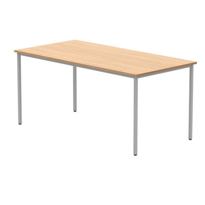 Polaris Rectangular Multipurpose Table 1600x800x730mm Norwegian Beech/Silver KF77893