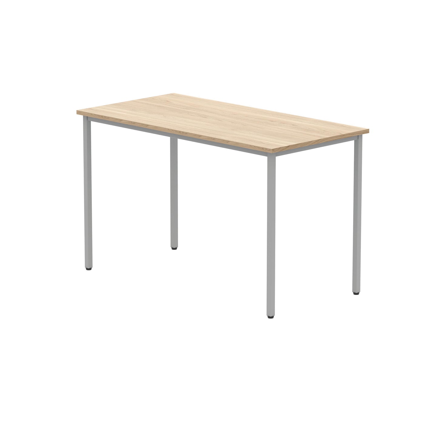 Polaris Rectangular Multipurpose Table 1200x600x730mm Canadian Oak/Silver KF77894