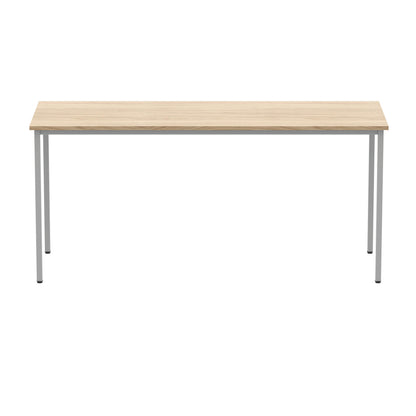 Polaris Rectangular Multipurpose Table 1600x600x730mm Canadian Oak/Silver KF77895