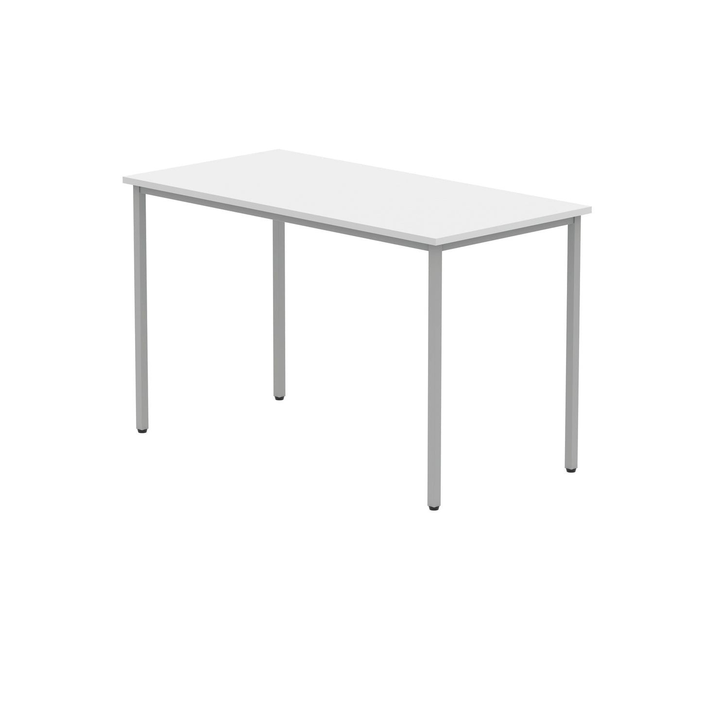 Polaris Rectangular Multipurpose Table 1200x600x730mm Arctic White/Silver KF77898