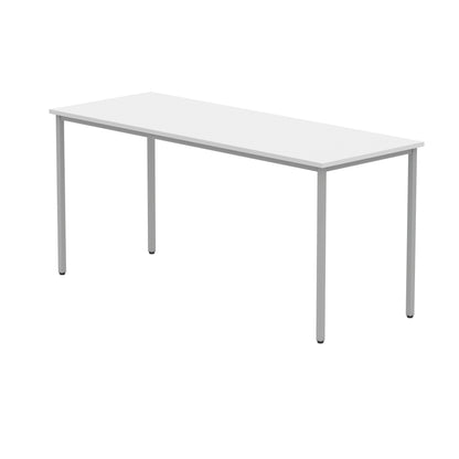 Polaris Rectangular Multipurpose Table 1600x600x730mm Arctic White/Silver KF77899