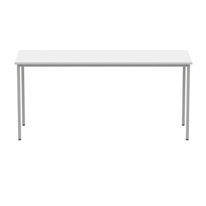 Polaris Rectangular Multipurpose Table 1600x600x730mm Arctic White/Silver KF77899