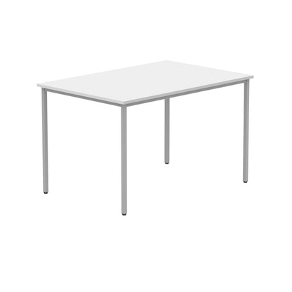 Polaris Rectangular Multipurpose Table 1200x800x730mm Arctic White/Silver KF77900