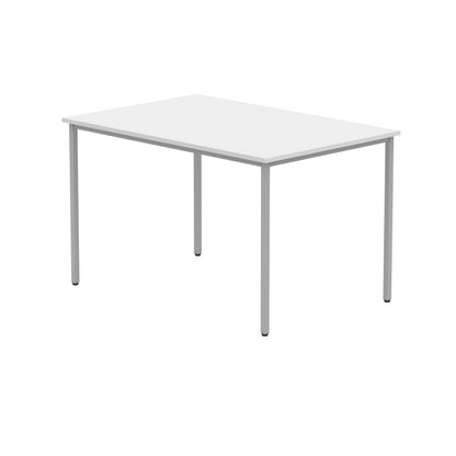 Polaris Rectangular Multipurpose Table 1200x800x730mm Arctic White/Silver KF77900