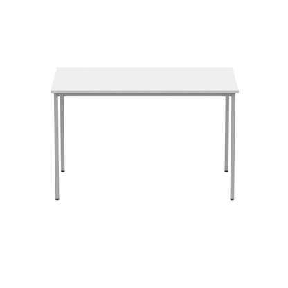 Polaris Rectangular Multipurpose Table 1200x800x730mm Arctic White/Silver KF77900