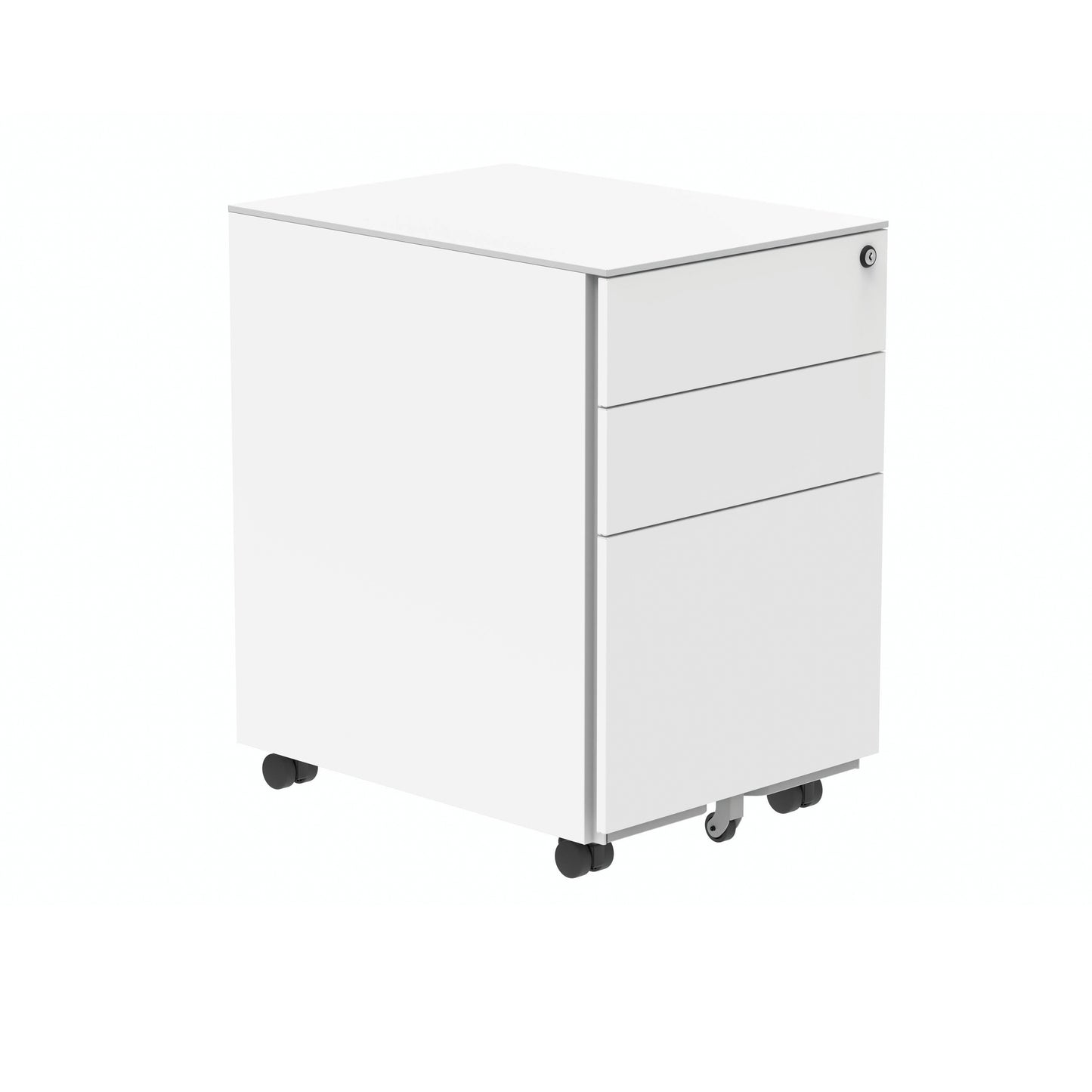 Polaris 3 Drawer Mobile Under Desk Steel Pedestal 480x680x580mm White KF77907