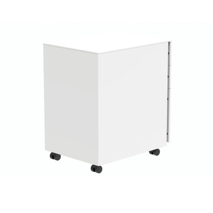 Polaris 3 Drawer Mobile Under Desk Steel Pedestal 480x680x580mm White KF77907