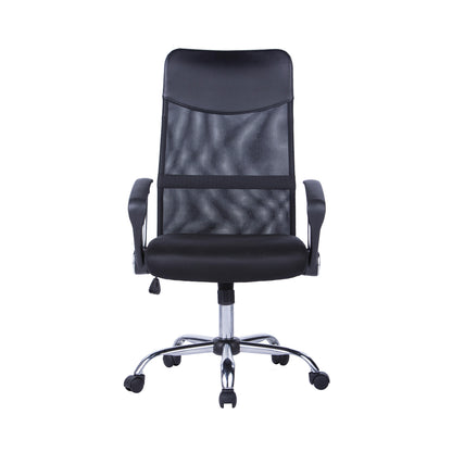 Jemini Carlos Mesh Back Chair with Arms 650x650x1090mm Black KF77909