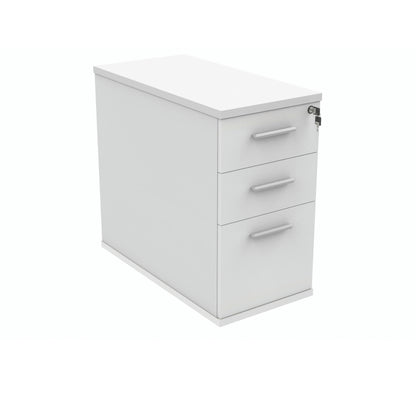 Polaris 3 Drawer Desk High Pedestal 404x800x730mm Arctic White KF78023