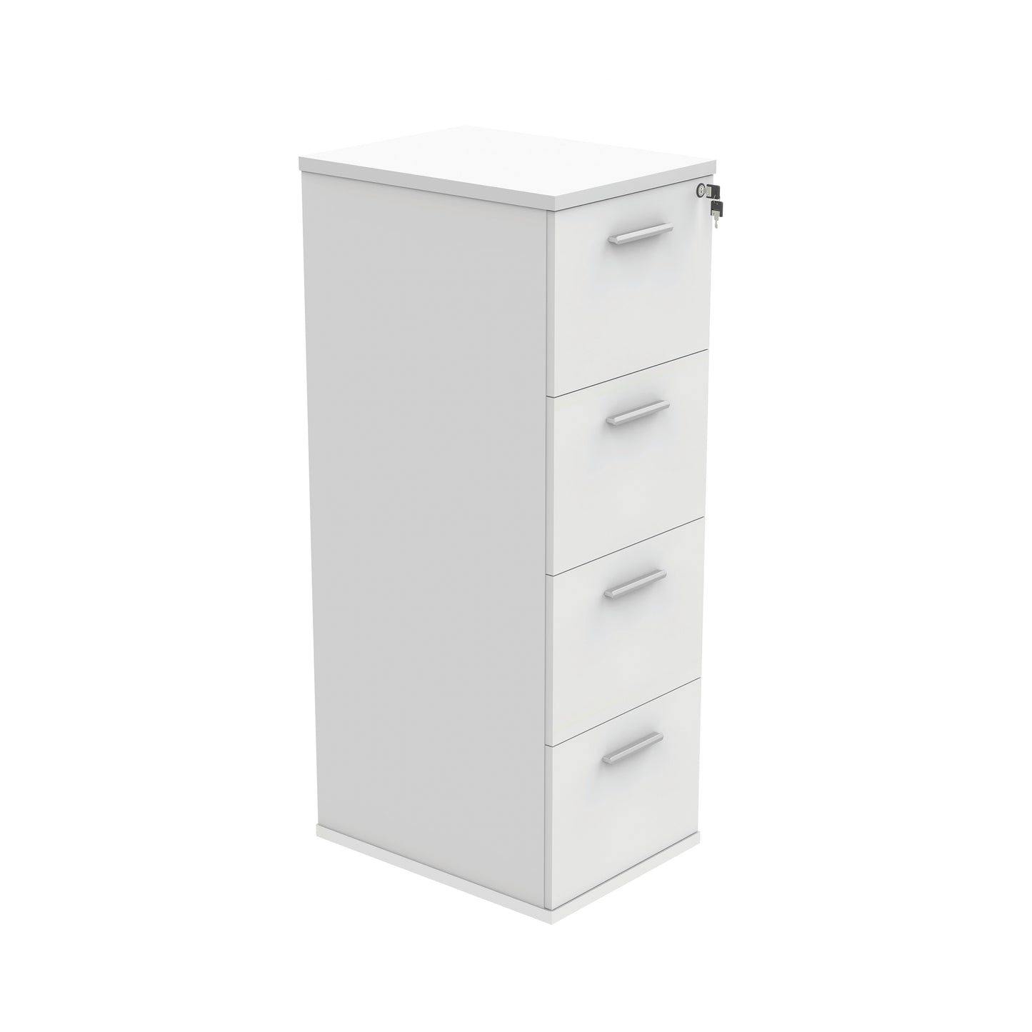 Polaris 4 Drawer Filing Cabinet 460x600x1358mm Arctic White KF78107