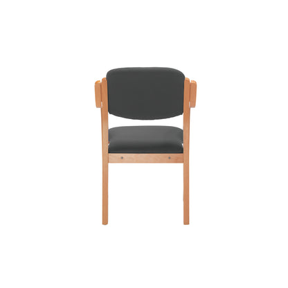 Jemini Wood Frame Arm Chair 700x700x850mm Charcoal KF78681