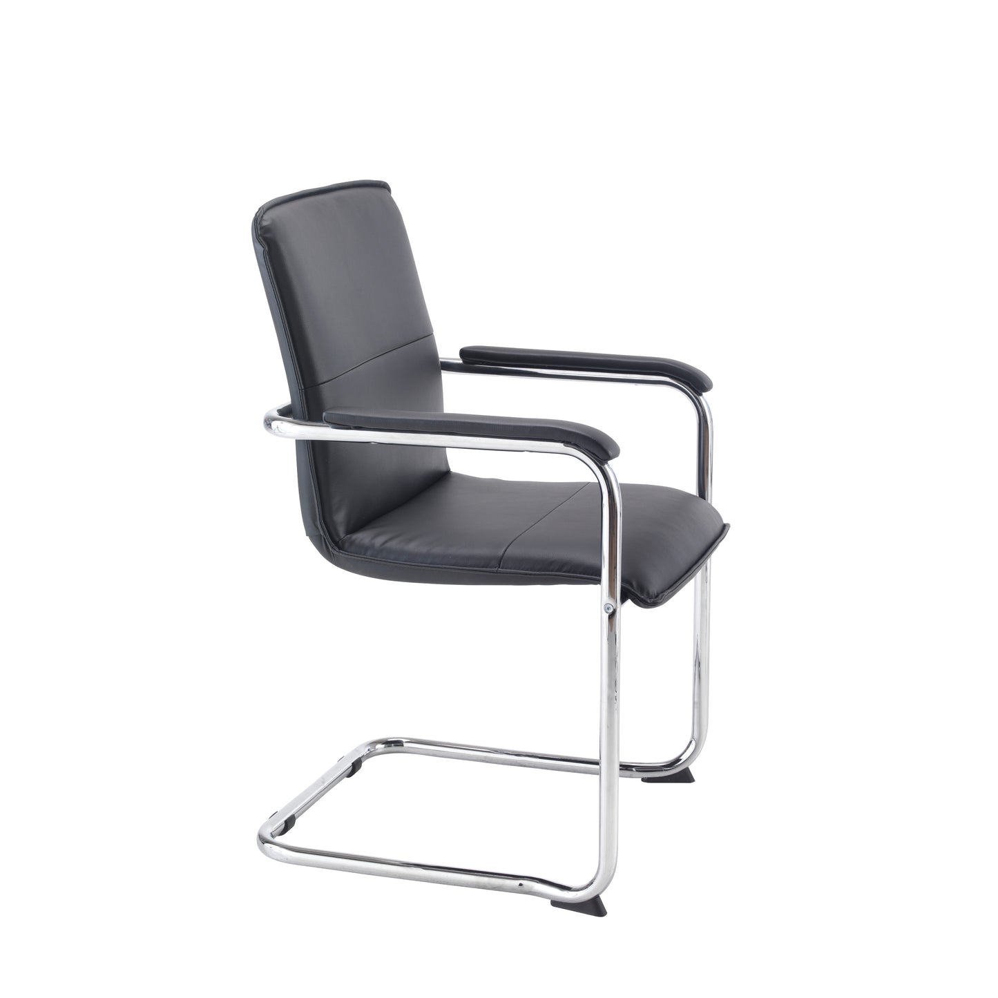 Titan Visitor Chair Cantilever Base Skid Feet Black/Chrome KF78702