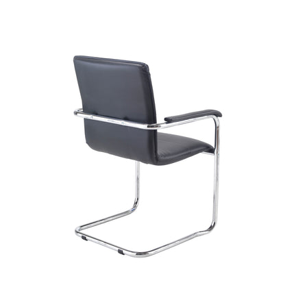 Titan Visitor Chair Cantilever Base Skid Feet Black/Chrome KF78702