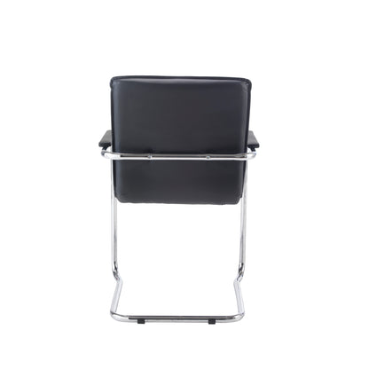 Titan Visitor Chair Cantilever Base Skid Feet Black/Chrome KF78702