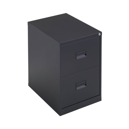 Talos 2 Drawer Filing Cabinet 465x620x700mm Black KF78762