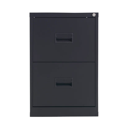 Talos 2 Drawer Filing Cabinet 465x620x700mm Black KF78762