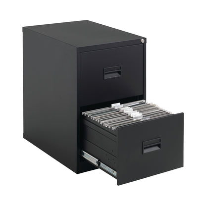 Talos 2 Drawer Filing Cabinet 465x620x700mm Black KF78762