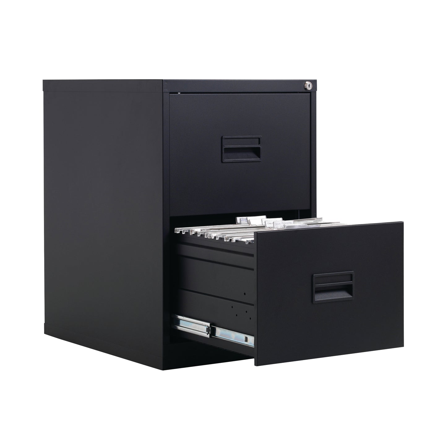 Talos 2 Drawer Filing Cabinet 465x620x700mm Black KF78762