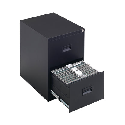 Talos 2 Drawer Filing Cabinet 465x620x700mm Black KF78762