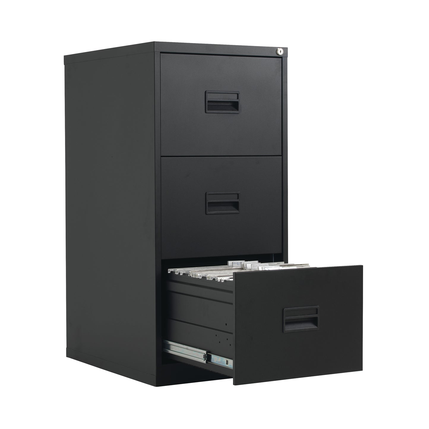 Talos 3 Drawer Filing Cabinet 465x620x1000mm Black KF78766